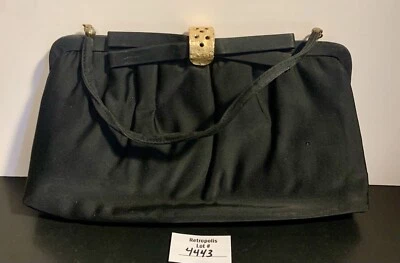 Vintage Ande Black Clutch Handbag Purse Foto 1 de 4