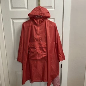 NEW W TAGS J.Crew Kids Sz M/L Red Hooded Cape Poncho RainCoat Jacket Waterproof - Picture 1 of 9