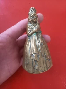 Bell table house bronze DINANT woman folkloric France old decoration - Picture 1 of 11