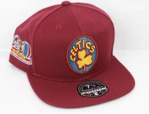 Mitchell & Ness Boston Celtics 20th Anniversary Hat Size 7 3/4 Cardinal Red - Picture 1 of 5