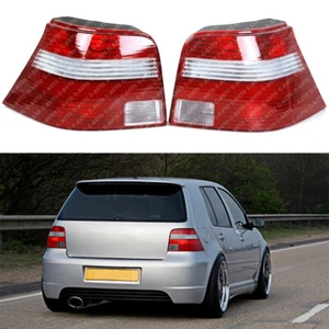 Pair For VW Golf 4 MK4 1998 1999 2000 2001-2005 Rear Tail Light Lamp NO Bulbs - Picture 1 of 9
