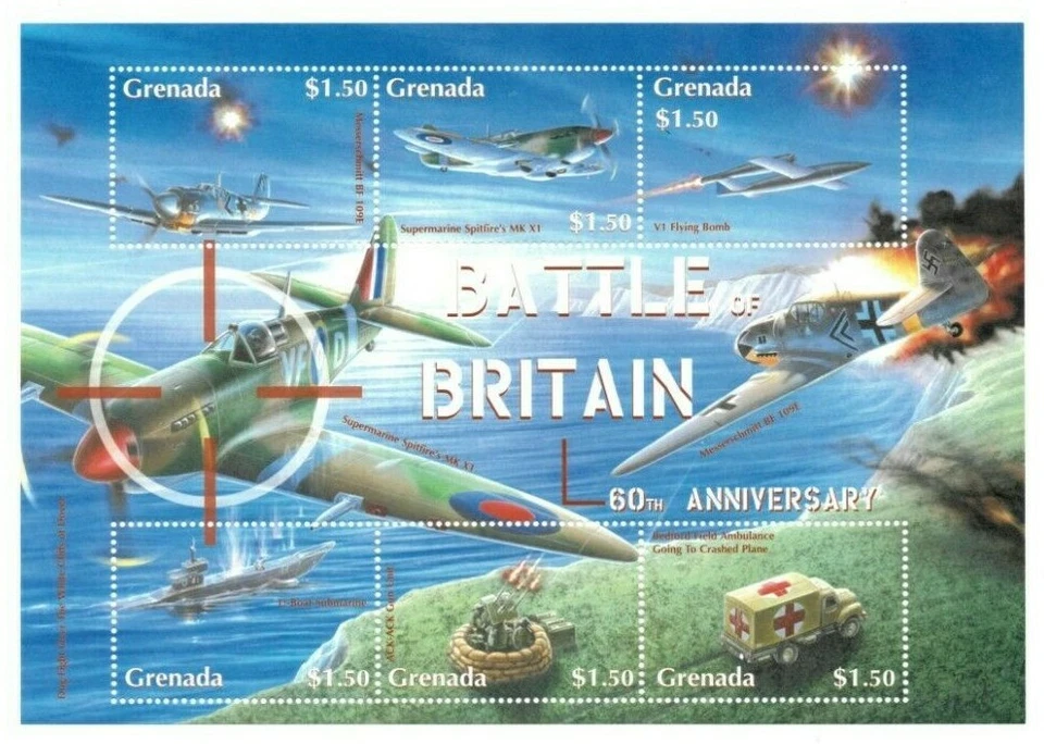 Grenada - 2000 - Battle Of Britain - Sheet Of 6 - MNH - Image 1 of 1