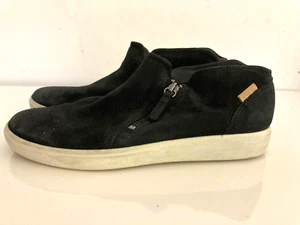 Ecco Soft Zip Bootie Schwarz Leder Damen EU 40 US Größe 9 Sneaker Schuhe - Bild 1 von 6