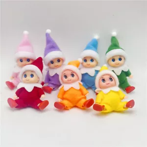 2024 10cm Christmas#Elf Baby On The Shelf Doll Toy Xmas@Oranment Home Decoration - Picture 1 of 20