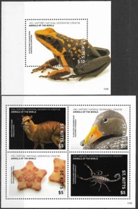 ST.KITTS - 2017 MNH "National Geography - ANIMALS Of The WORLD" Two S/S !!!! - Picture 1 of 1