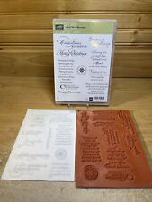 Stampin Up! Cling Rubber Stamps More Merry Messages #126402 Retired-New