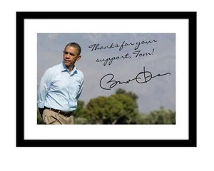 Barack Obama 5x7 Personalized photo print signed dedicated to your name  - Picture 1 of 7