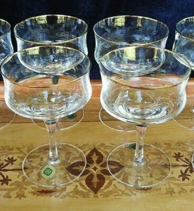 SASAKI Vintage SAS34 Champagne Sherbet Alto 5 1/8" JUEGO DE 4 - Imagen 1 de 5