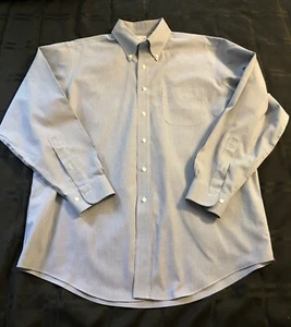 Brooks Brothers 346 Dress Shirt Men’s OCBD Blue Size:16.5 4/5 Non Iron Pocket - Picture 1 of 7