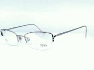 Gianni Versace Versus C12 26M NOS Chrome Half Rim 50 19 140 Eyeglass Frame Italy - Picture 1 of 10