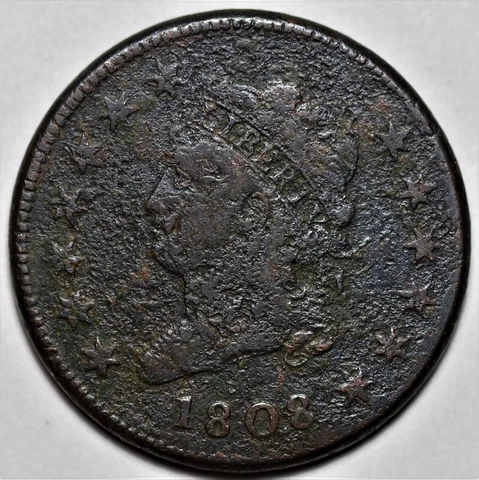 1808 Classic Head Large Cent - US 1c Copper Penny Coin - L37 Cover