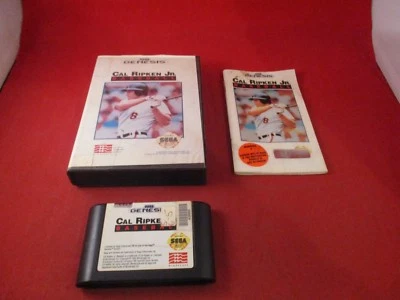 Cal Ripken Jr. Baseball (Sega Genesis, 1992) COMPLETE w/ Box manual  - Image 1 of 4