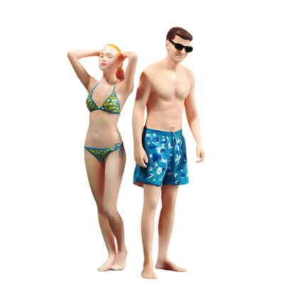 Пляжный купальник 1:18 для мужчин и женщин любителей миниатюры реквизит для сцены подходит для автомобилей транспортных средств - Изображение 1 из 4