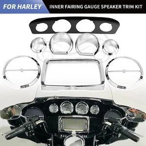 Inner Fairing Gauge Bezel Speaker Trim Kit For Harley Electra Glide FLHT FLHTCU - Picture 1 of 24