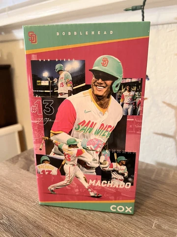 Manny Machado City Connect Bobblehead San Diego Padres May 15th 2023 New in Box Cover