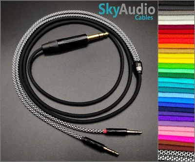 SKYAUDIOCABLES Maßgeschneidertes einhülliges Kopfhörerkabel - Dual 3,5 mm Hifiman/Brennweite/Sony/Meze