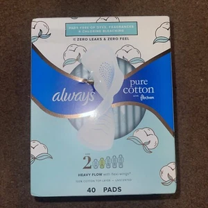 always pure cotton 40 Pads Size 2 - Imagen 1 de 10