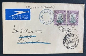1937 Johannesburg MPO South Africa Paqueboat Cover To Tristan Da Cunha - Picture 1 of 2