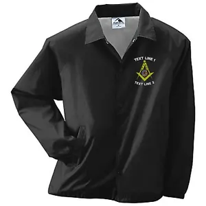 Mason Masonic Embroidered Coaches Jacket / Windbreaker #089 - Picture 1 of 3