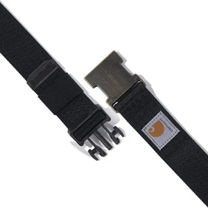 CARHARTT Rugged Flex Nylon Webbing BELT LARGE L Black/Gray New NWT L - Picture 1 of 10