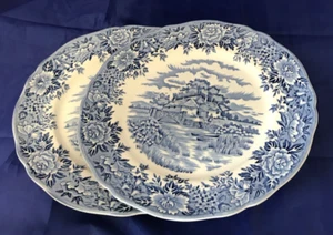 Plate Dinner Vintage English Village Salem China Staffordshire 10" Free Postage - Picture 1 of 4