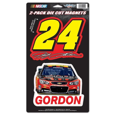 Jeff Gordon Wincraft 2015 #24 Drive to End Hunger 5x9 2 Piece Magnet Set FREE Cover