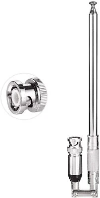 8 Section Telescopic Ham CB Radio Antenna For Uniden Icom Cobra Radio Scanner  - Image 1 of 4