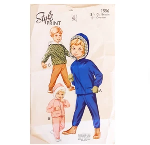 Rare Style Print 1556 Hooded Quilted Anorak Casual Jacket Coat & Trouser Age 4 - Picture 1 of 4