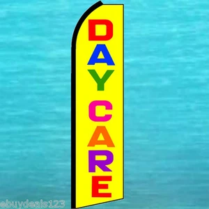 DAY CARE FLUTTER FEATHER FLAG Swooper Tall Vertical Advertising Sign Banner - Picture 1 of 5