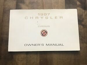 OEM 1997 Chrysler Cirrus Owners Manual
