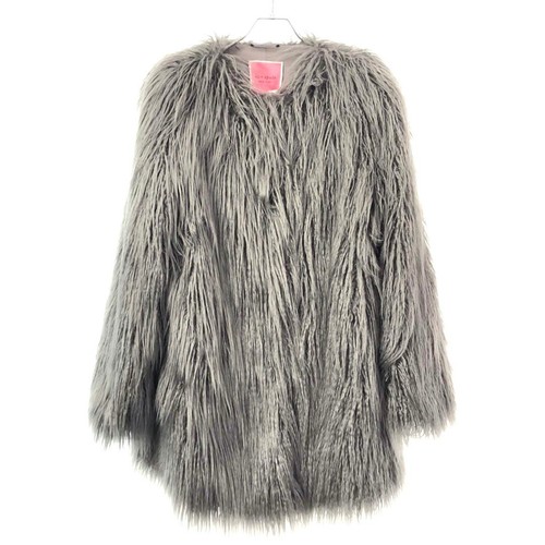 CAPPOTTO PELLICCIA ECOLOGICA KATE SPADE GRIGIO Usato0