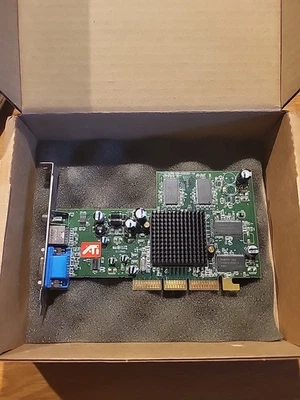 Tested ATI Radeon 9200 AGP 8X graphics card, 128MB DDR1, VGA, S-Video, RCA - Image 1 of 4