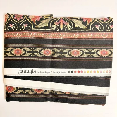 Jinny Beyer SOPHIA Cotton Boarder Fabric 41" 2 Yds Quilting Sewing Estate 2010 - Image 1 of 2