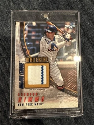Material de Grandes Ligas Topps Serie 2 2025 Brandon Nimmo #MLM2-BN Oro 18/50 Foto 1 de 2
