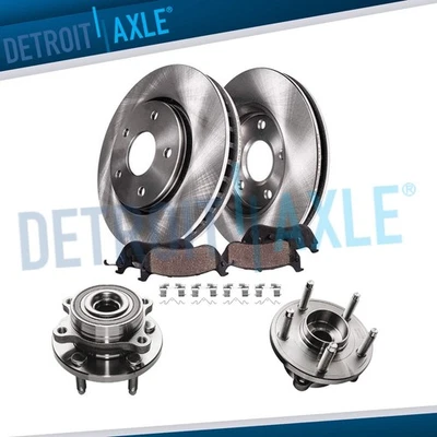 Rotores de freno delanteros de 12,80" cojinete de cubo de rueda para Ford Taurus Lincoln MKT MKS Foto 1 de 4