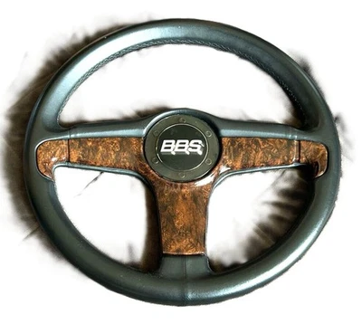 BBS Italvolanti Aftermarket Steering Wheel Wood Leather Combo Vintage MOMO Nardi - Image 1 of 4