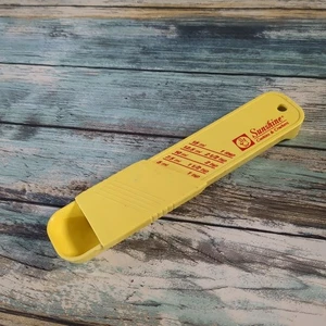 Sunshine Cookies & Crackers Measuring Spoon Yellow Adjustable 6.25" Vintage - Picture 1 of 7