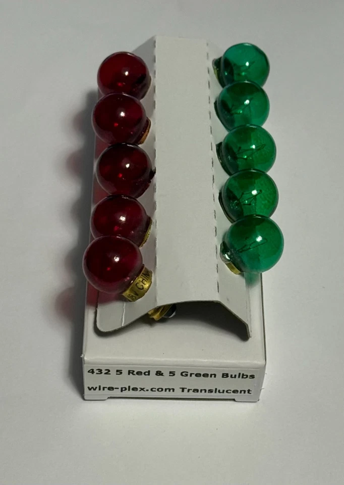5 432 Red & 5 432 Green Bulbs for Lionel 022 Controller Translucent - Image 1 of 1