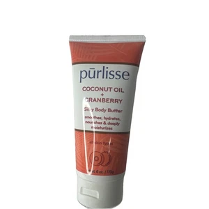 PURLISSE COCONUT OIL & CRANBERRY SILKY BODY BUTTER (6o Oz New Free Shipping. - Picture 1 of 3