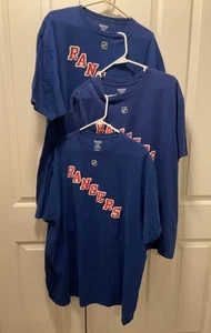 Lot Of 3 Reebok NY Rangers SS Shirts: 61 Nash, 24 Callahan, 19 Richards 2XL EUC - Picture 1 of 3
