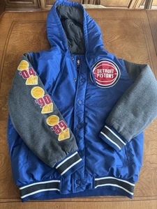 Giacca a scatto pesante Detroit Pistons da uomo 89 90 04 NBA Finals Champions G-III - Lrg - Foto 1 di 14