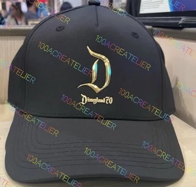 Nuevo 2025 Disney Parks Disneyland 70 Aniversario Dorado “D” Gorra Negra Foto 1 de 3