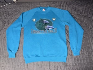 Vintage 90s Jerzees Pensacola Beach Dolphin Crewneck Sweatshirt L USA Made  - Bild 1 von 8