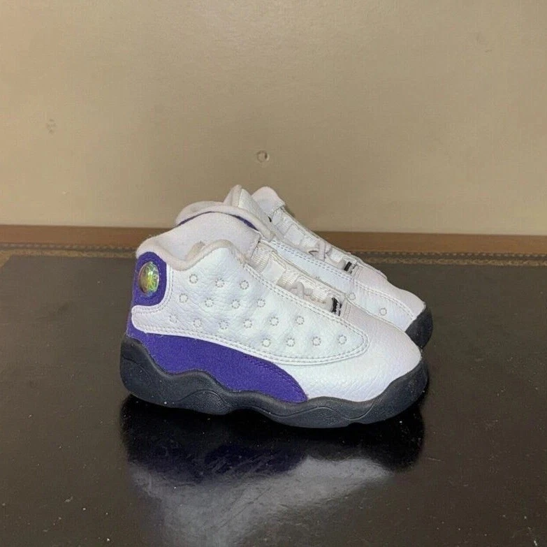 Nike Air Jordan 13 Retro Lakers Púrpura 414581-105 Td Niño Pequeño Talla 6C Foto 1 de 4