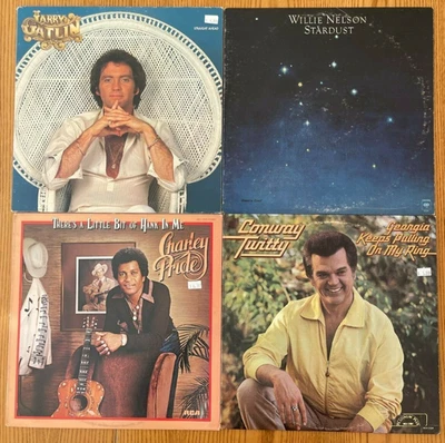 Country vinyl 4 LP lot - Willie Nelson STARDUST - Charley Pride - Conway Twitty - Image 1 of 4