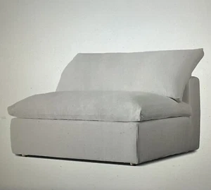 Restaurationsbeschläge Cloud Luxe Armloser Schonbezug Washed Linen Weiß NEU - Bild 1 von 5