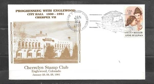 1981 CHERPEX VII CITY HALL 1930-1951 Pictorial Event Cover, ENGLEWOOD, COLORADO - Picture 1 of 2