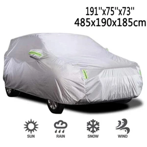 Aluminum Full Car Cover Waterproof Sun UV Rain Dust Resistant SUV Protection L - Picture 1 of 12