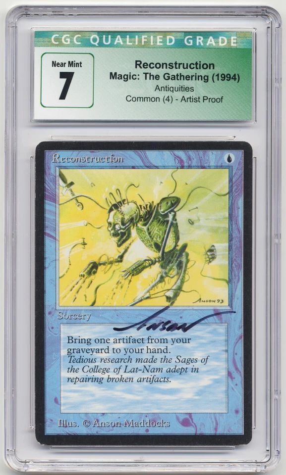 Graded Signed Reconstruction Proof CGC Antiquities Artist Anson Maddocks MTG AP! - Image 1 of 2