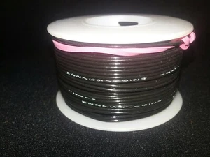 M22759/16-24-0  24 awg. Stranded Black Tefzel Ins. Airframe Wire 100 ft. Spool - Picture 1 of 3